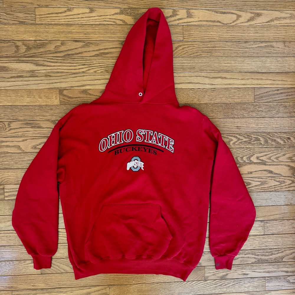 Jerzees Vintage Red Ohio State Hoodie